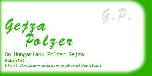 gejza polzer business card